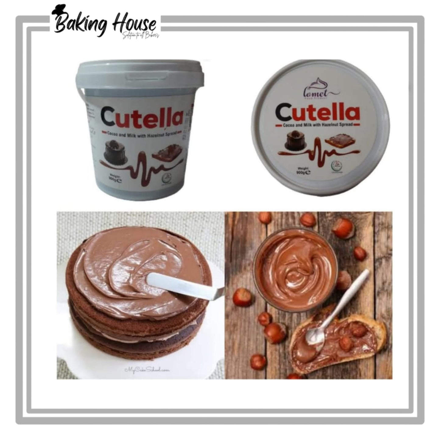 Milkyz Food Cutella Hazelnut Chocolate Spread (900g Bucket)