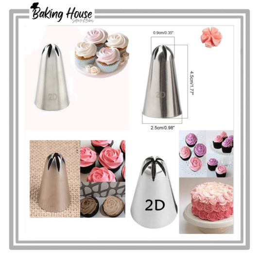 2D Stainless Steel Cake Decorating Nozzle