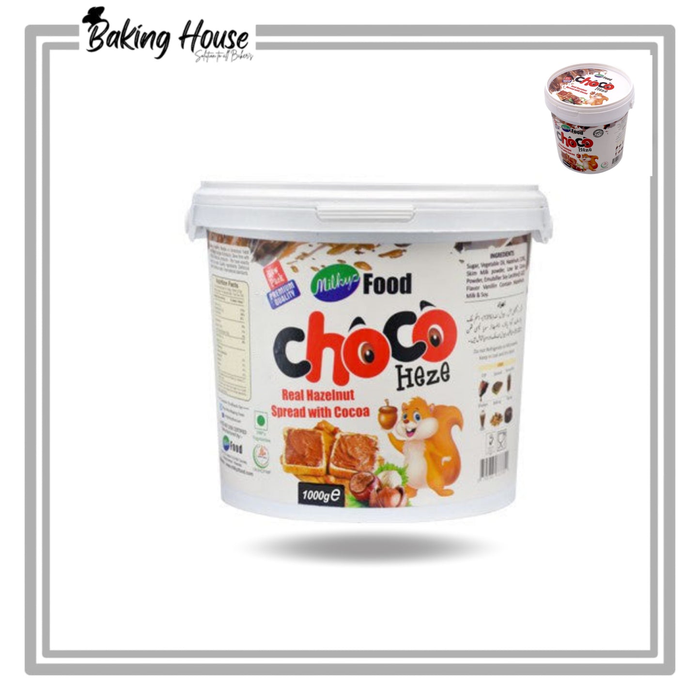 Milkyz Food Choco Heze Hazelnut Chocolate Spreads (1kg Bucket)