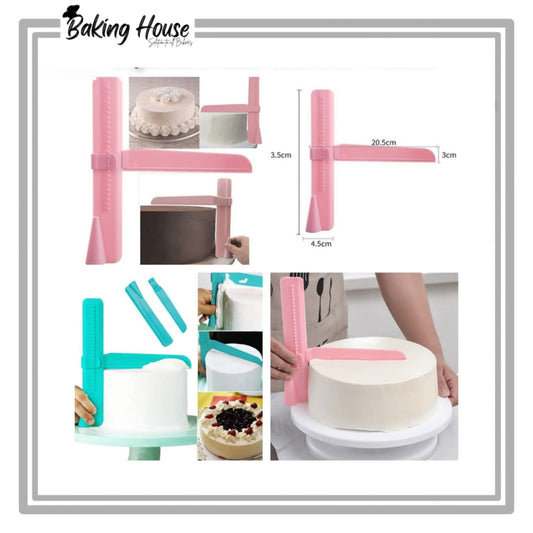 2pcs Adjustable Cake Smoother For Cake Decorating