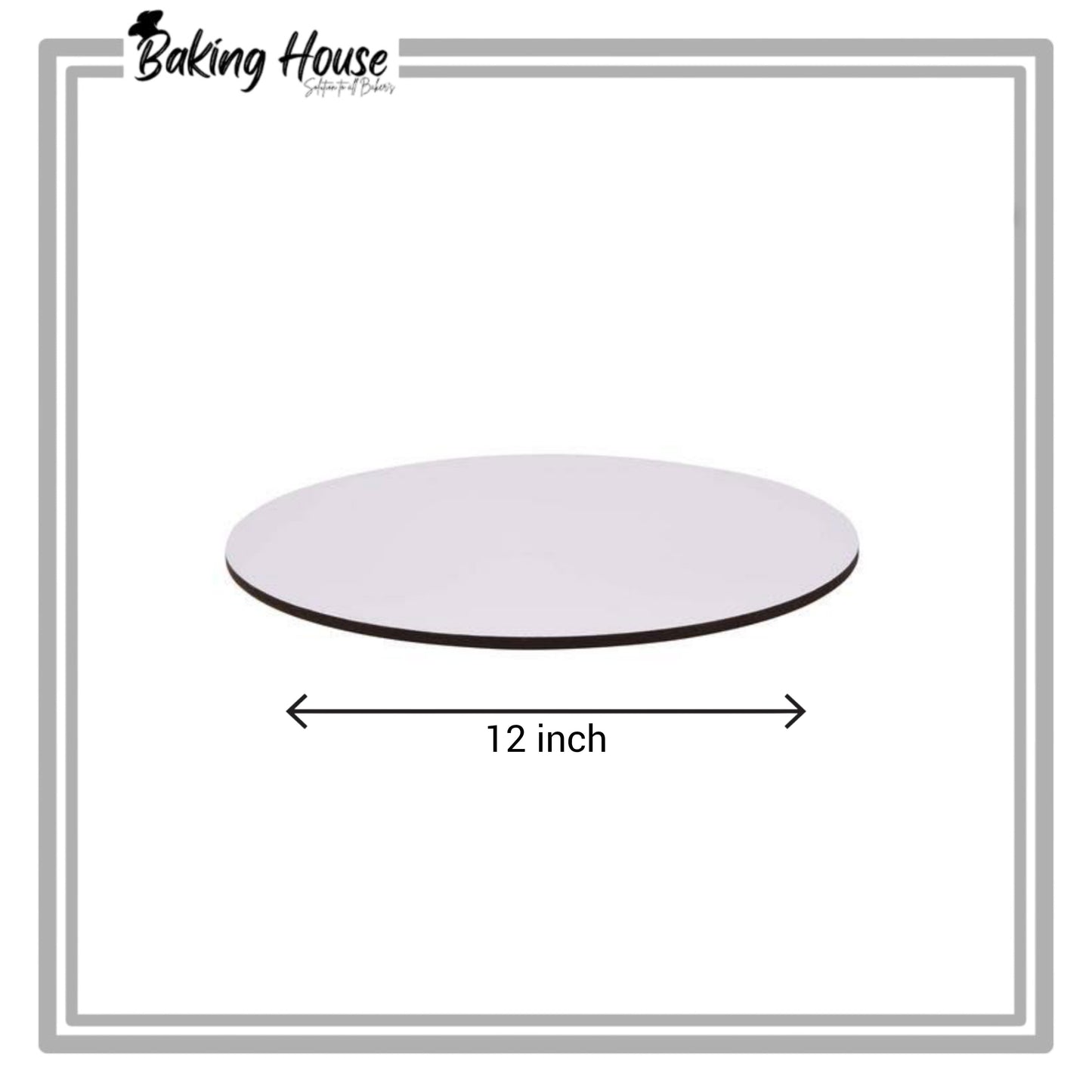 12 inch Round White Cake Base