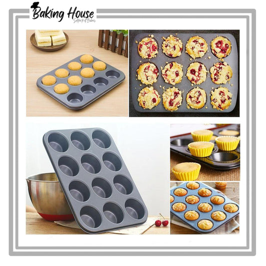 12 Cavity Non Stick Muffin/Cupcakes Tray