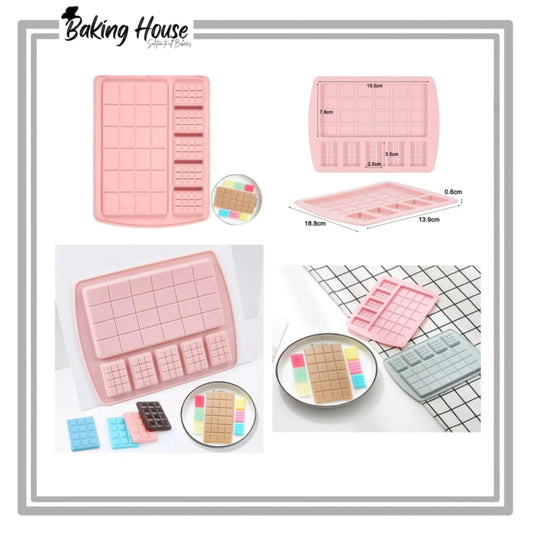 6 Cavity Silicon Chocolate Bar Mould