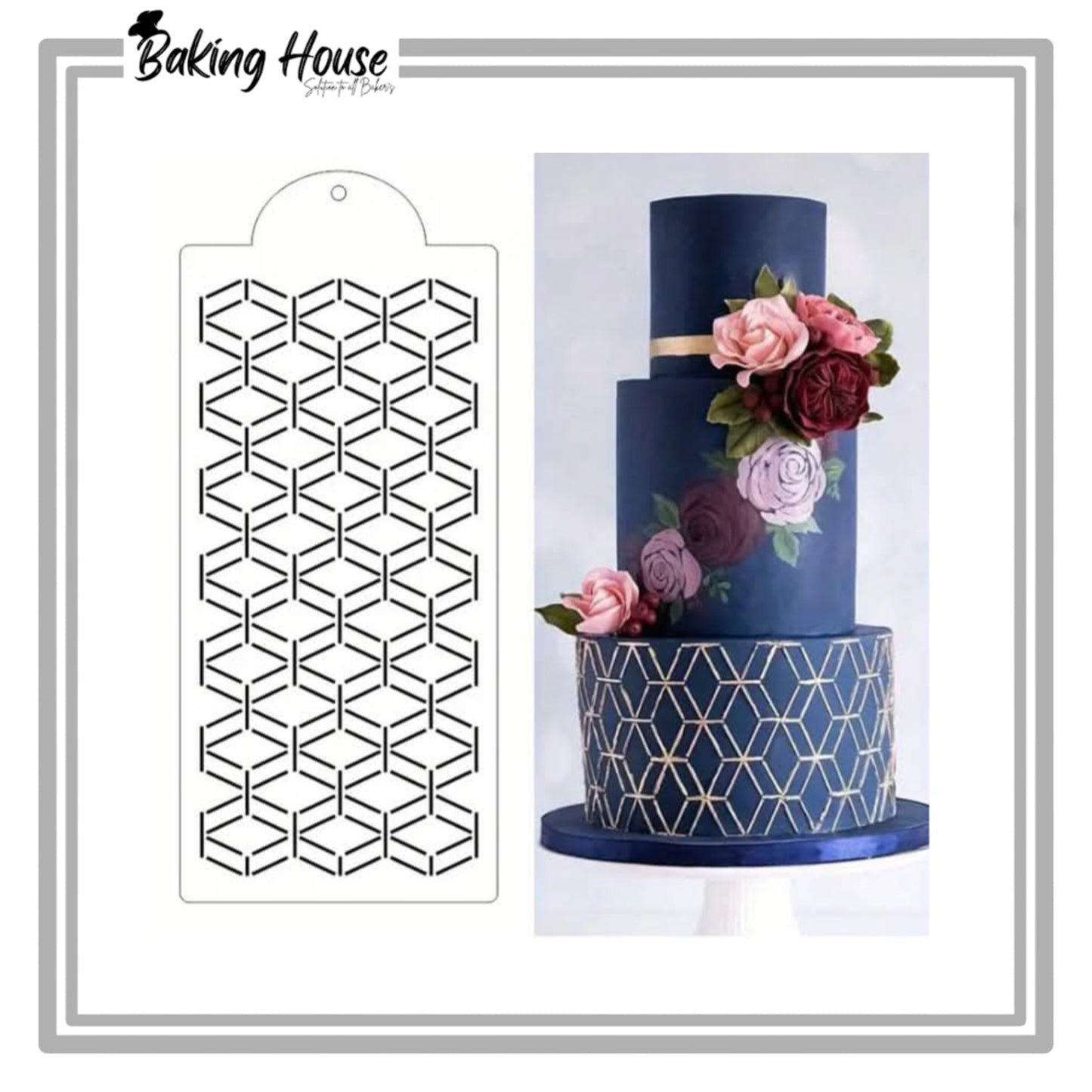 Emerald Cake Stancil For Cake Decorationg