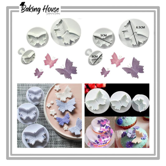 3pcs Butterfly Planjer And Cookie Cutter