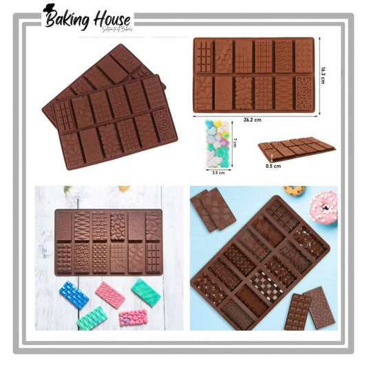 12 Cavity Multi Mix Silicon Chocolate & Candy Mould