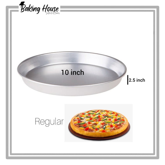 10inch Stainless Steel Silver Pizza Pan