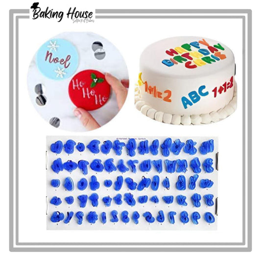 66pcs Cake Alphabet & Number Stamp For Cake Decorating