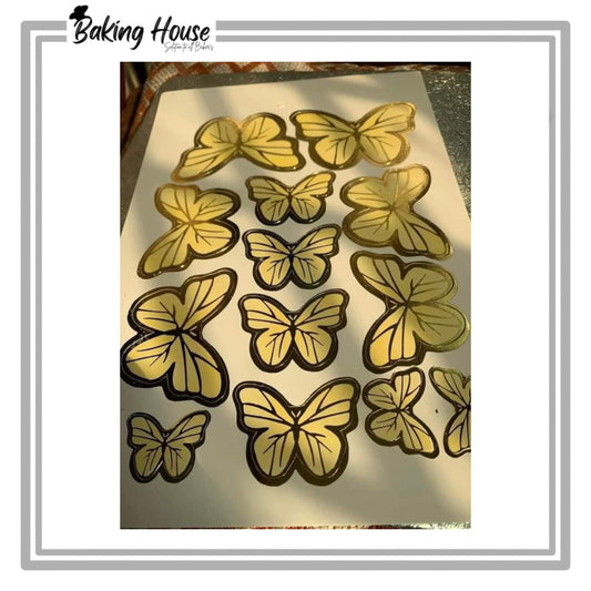 Yellow Card Butterfly For Cake Decorating